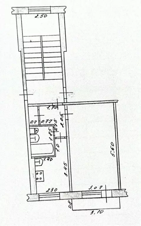 1-к кв. Белгородская область, Валуйки ул. Котовского, 20 (30.2 м) - Фото 2