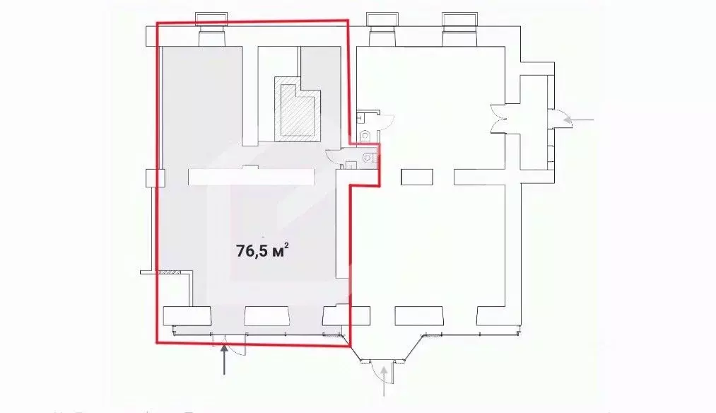 Помещение свободного назначения в Москва Брянская ул., 12 (77 м) - Фото 2