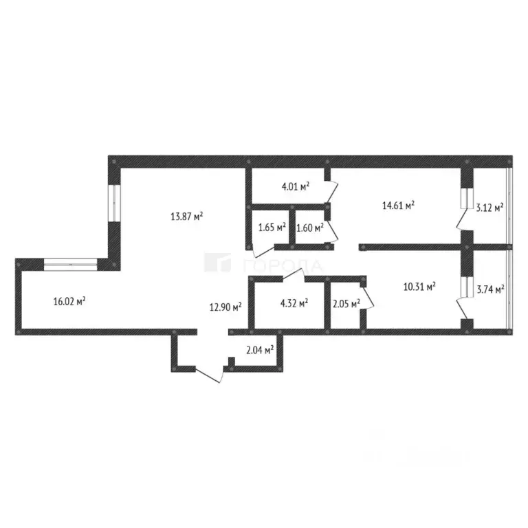 3-к кв. Алтайский край, Барнаул Пролетарская ул., 151к2 (85.0 м) - Фото 2