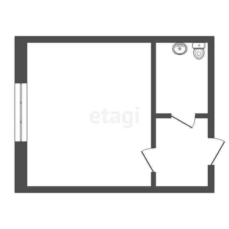 Квартира-студия: Заводоуковск, улица Энергетиков, 2 (22 м) - Фото 1