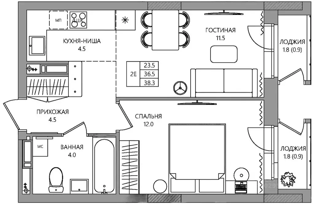2-к кв. Пермский край, Пермь ул. 3-я Нейвинская, 5 (38.3 м) - Фото 0