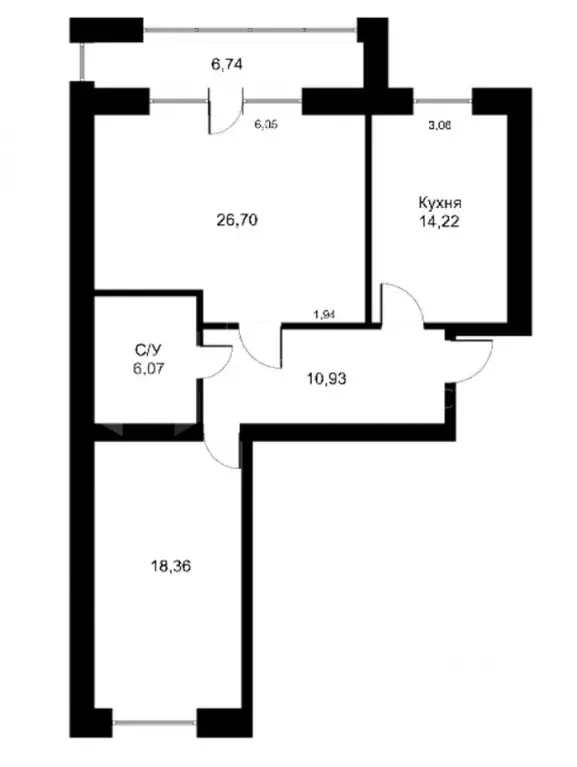 2-к кв. Тюменская область, Тюмень Таврическая ул., 9б (76.0 м) - Фото 2