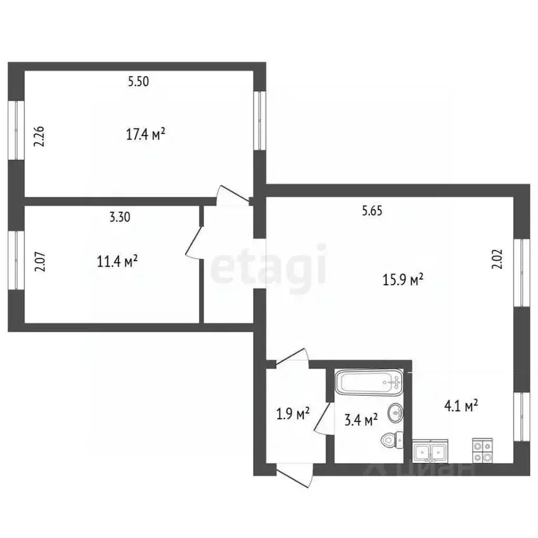 3-к кв. Ростовская область, Ростов-на-Дону Симферопольская ул., 66 ... - Фото 2