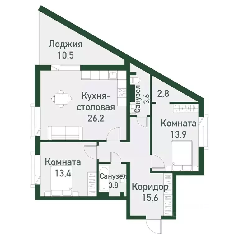 2-к кв. Челябинская область, Челябинский городской округ, пос. ... - Фото 0