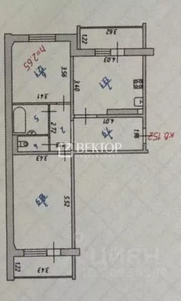 2-к кв. Ивановская область, Иваново Московский мкр, 13 (60.6 м) - Фото 1