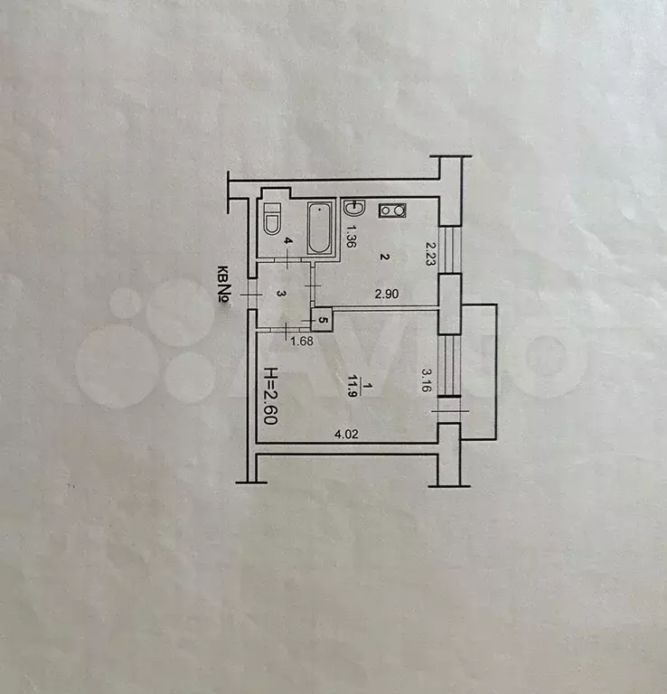 1-к. квартира, 22,4 м, 2/5 эт. - Фото 0