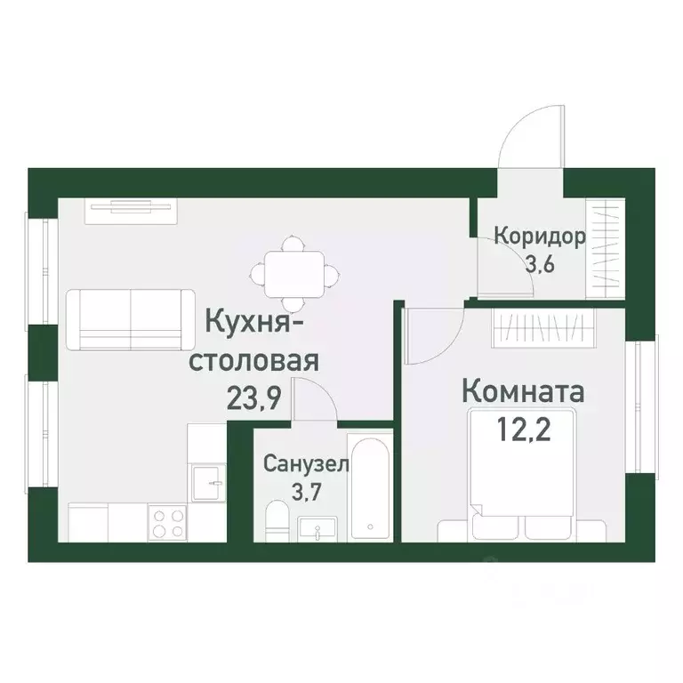 1-к кв. Челябинская область, Челябинский городской округ, пос. ... - Фото 0