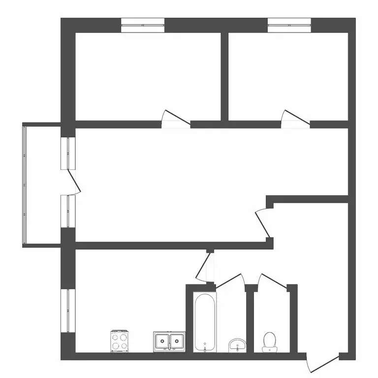 3-комнатная квартира: Тюмень, улица Воровского, 21 (47.4 м) - Фото 0