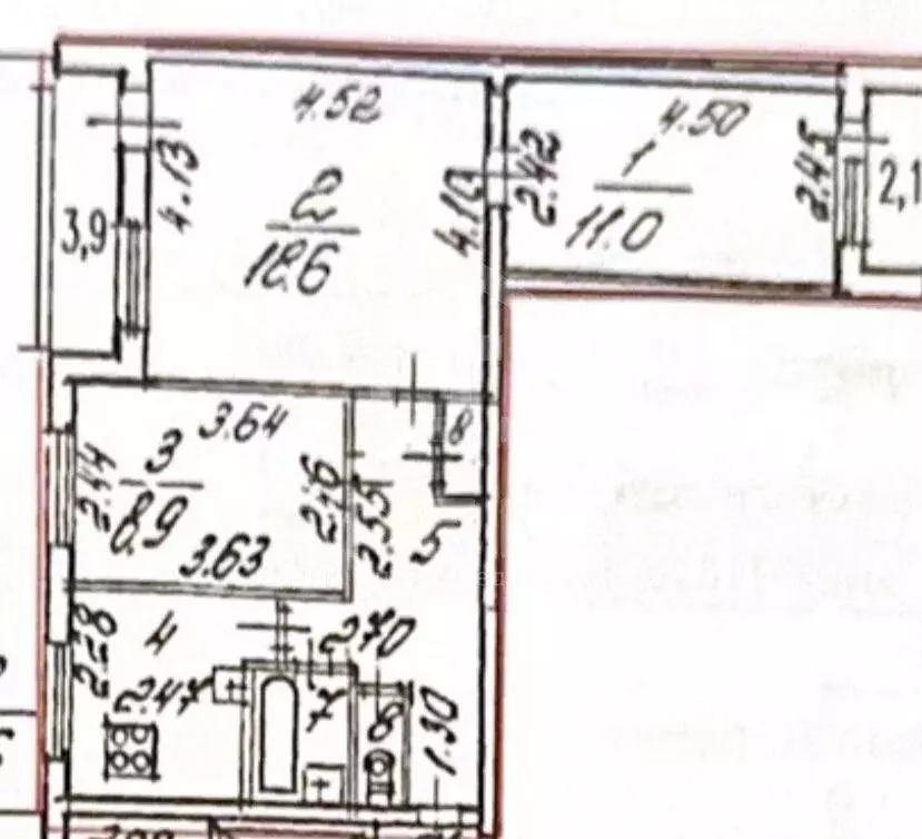 3-к кв. Санкт-Петербург Дунайский просп., 5 (56.5 м) - Фото 2