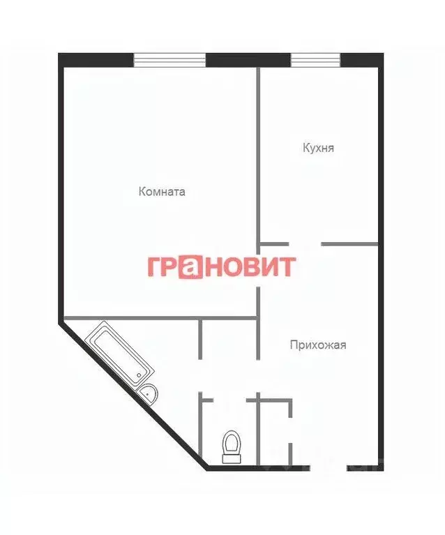 1-к кв. Новосибирская область, Новосибирск ул. Свердлова, 3 (40.3 м) - Фото 1