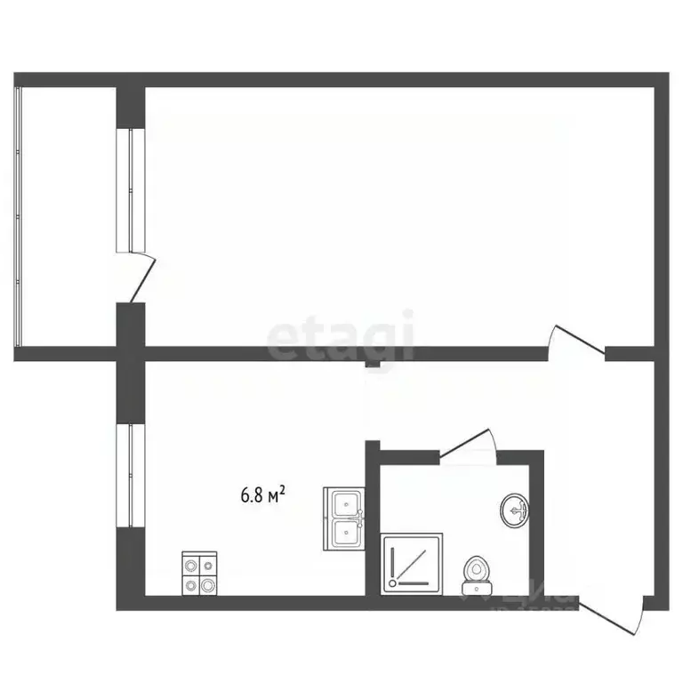 1-к кв. Владимирская область, Муром Владимирское ш., 12А (33.9 м) - Фото 2