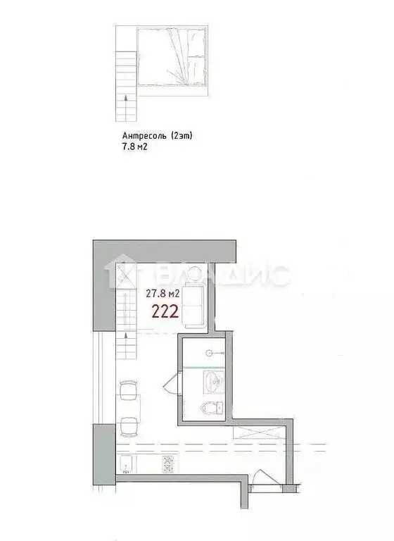 Квартира-студия: Москва, Большая Почтовая улица, 18/20к15 (28 м) - Фото 1