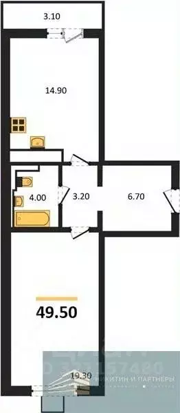 1-к кв. Воронежская область, Воронеж ул. Загоровского, 5/4 (49.5 м) - Фото 0