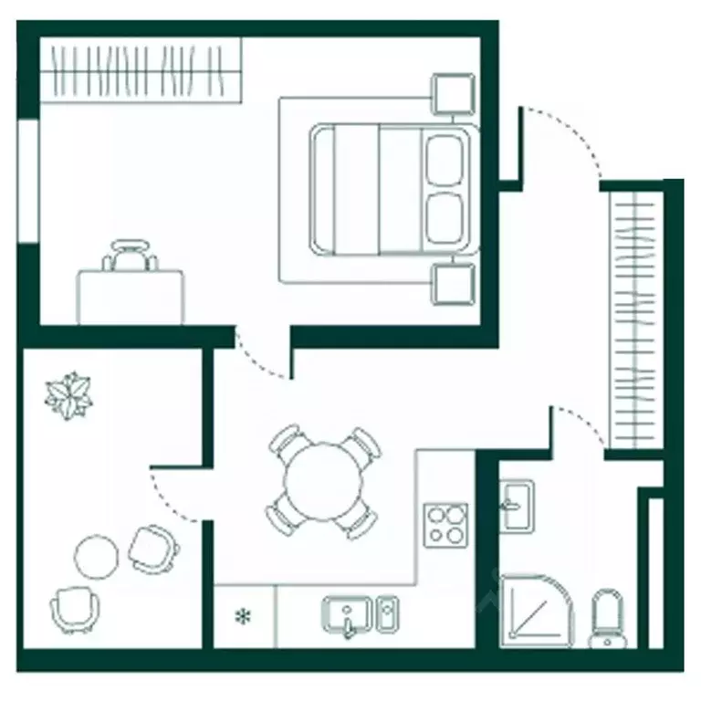 1-к кв. Дагестан, Дербент Новая История жилой комплекс (37.52 м) - Фото 1
