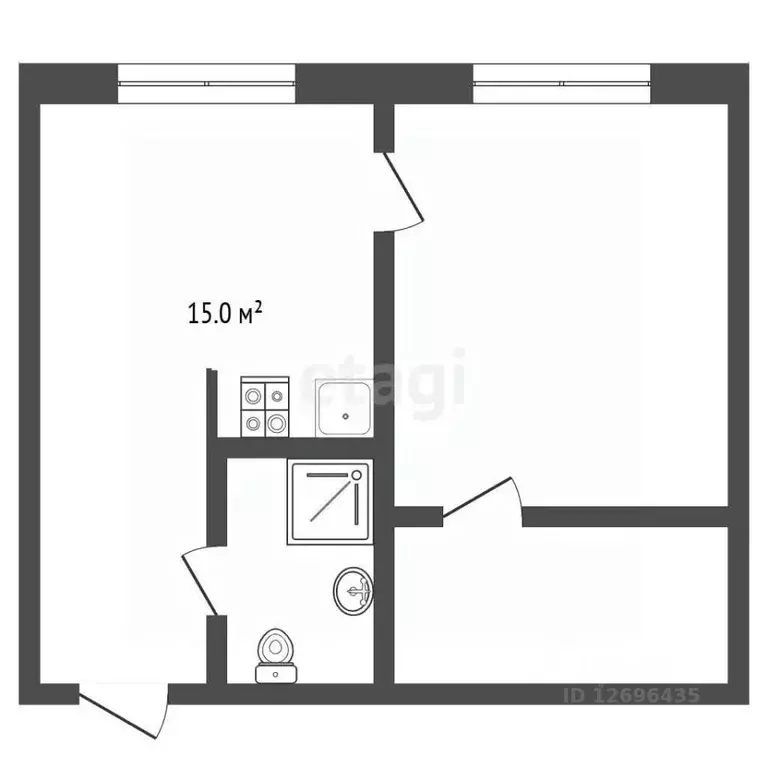 1-к кв. Москва пос. Коммунарка, ул. Бачуринская, 7к2 (36.2 м) - Фото 2