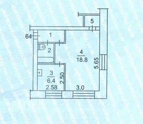 1-к кв. Томская область, Томск ул. Ивановского, 11 (32.0 м) - Фото 1