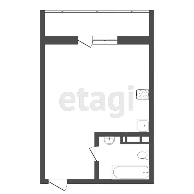 Квартира-студия: Тюмень, Интернациональная улица, 199к4 (24.3 м) - Фото 0
