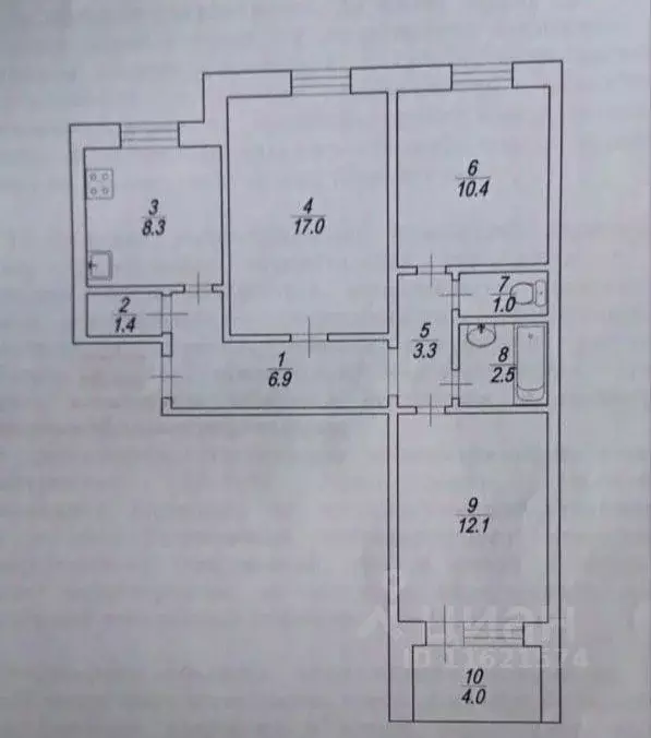 3-к кв. Саратовская область, Саратов Верхоянская ул., 5 (62.9 м) - Фото 2