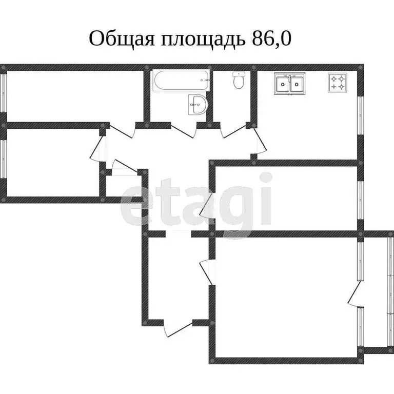 4-комнатная квартира: Миасс, Уральская улица, 193 (80 м) - Фото 0