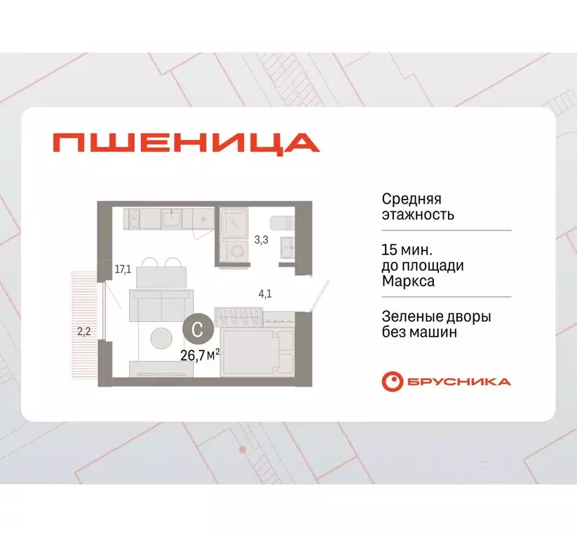Студия Новосибирская область, Новосибирский район, Краснообск рп, 3-й ... - Фото 0