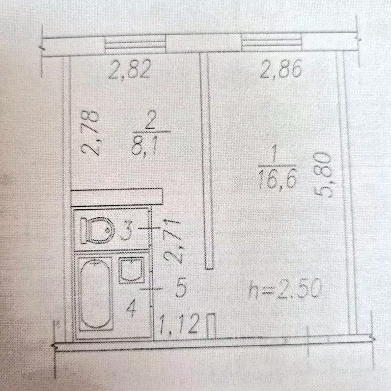 1-к кв. Кемеровская область, Новокузнецк ул. Климасенко, 21А (31.7 м) - Фото 2