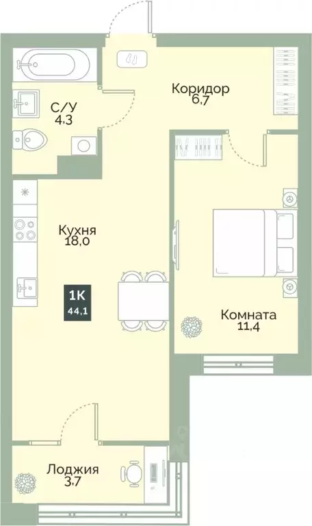 1-к кв. Курганская область, Курган Заозерный жилрайон, Районы-Кварталы ... - Фото 0