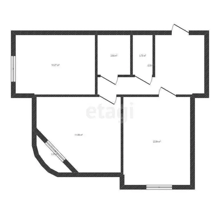 2-комнатная квартира: Казань, улица Академика Глушко, 24 (49 м) - Фото 1