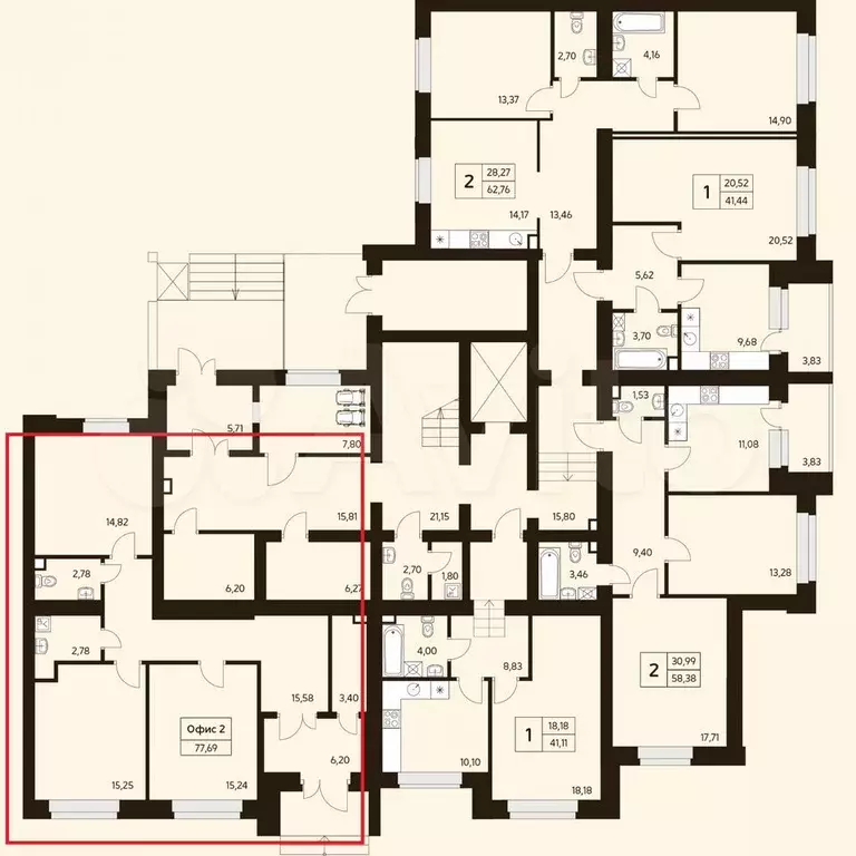 Офис, 76.75 м - Фото 1