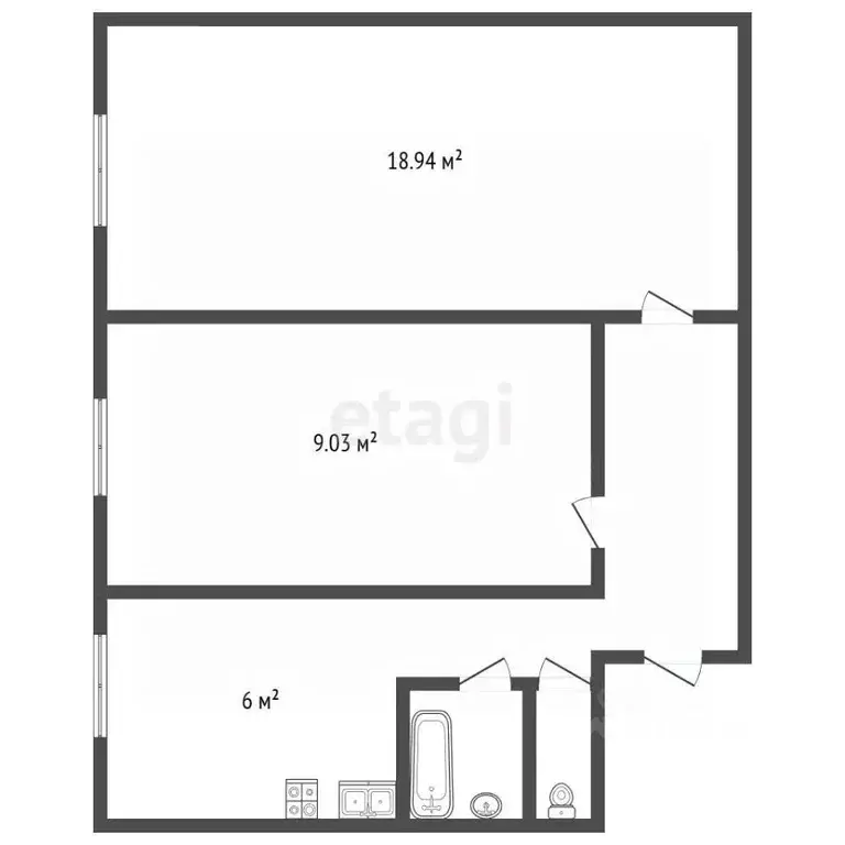 2-к кв. Санкт-Петербург ул. Зины Портновой, 1/3 (42.2 м) - Фото 1