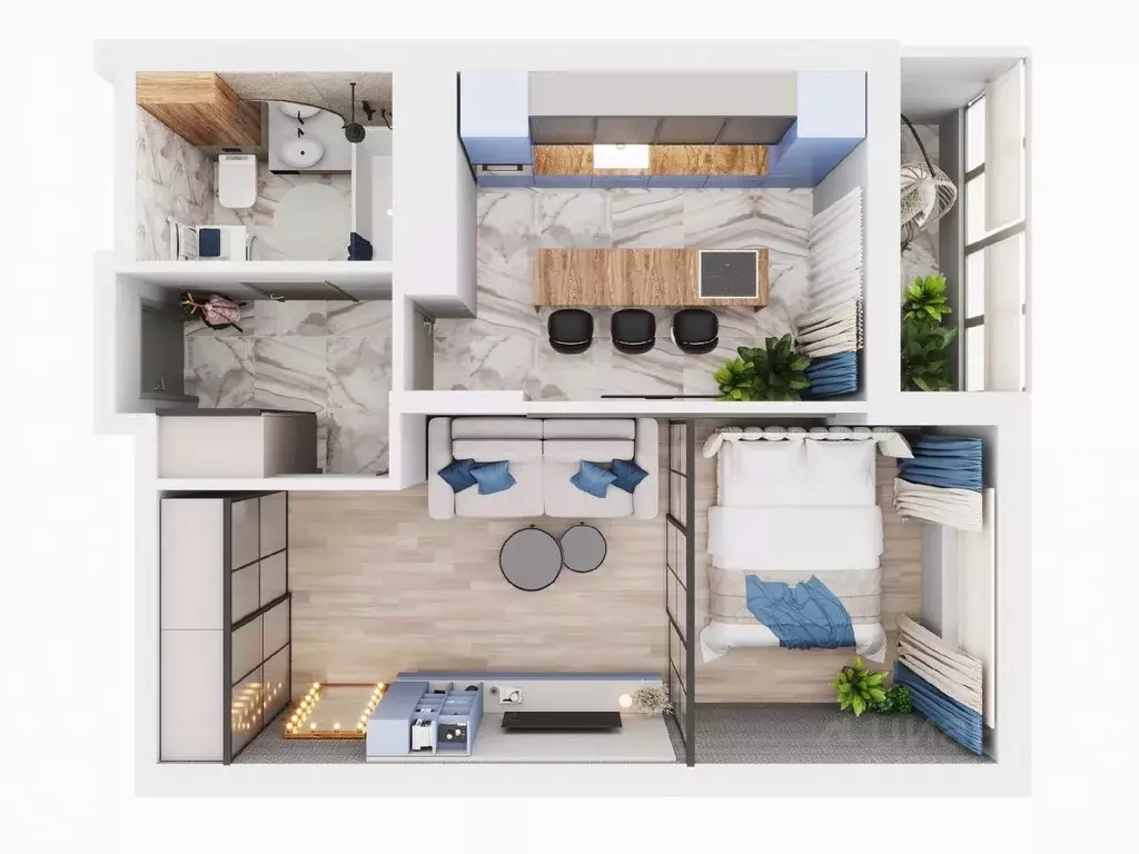 1-к кв. Липецкая область, Липецк Минская ул., 6Б (45.5 м) - Фото 1