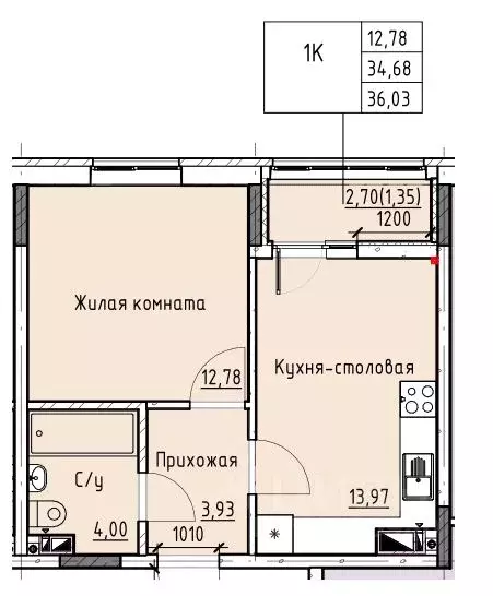 1-к кв. Ростовская область, Батайск ул. Талалихина (36.03 м) - Фото 0