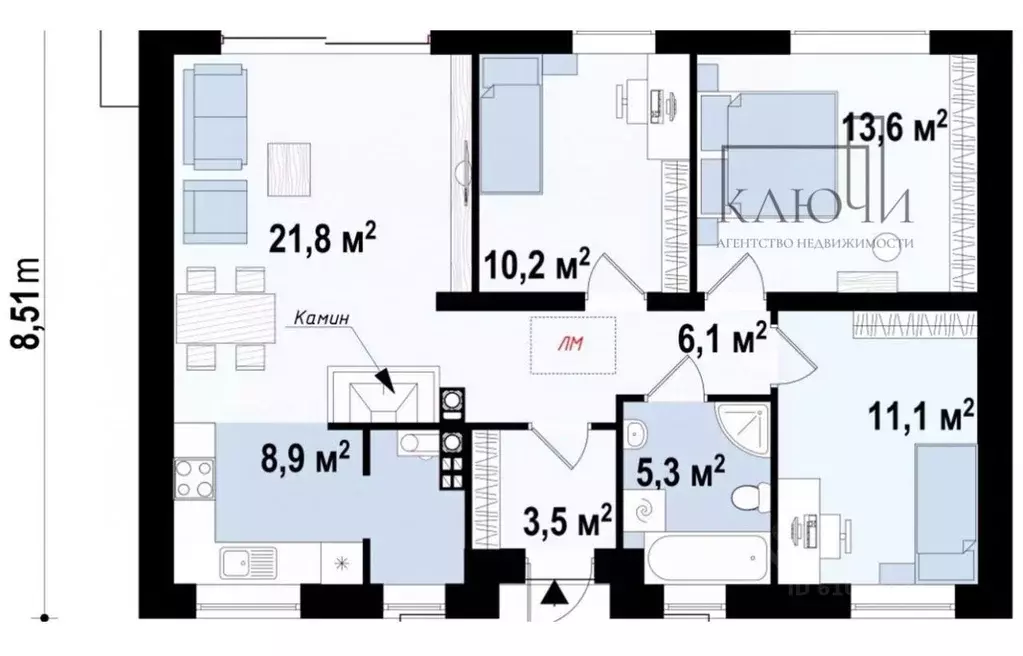 Дом в Челябинская область, Магнитогорск Созвездие клп,  (81 м) - Фото 1