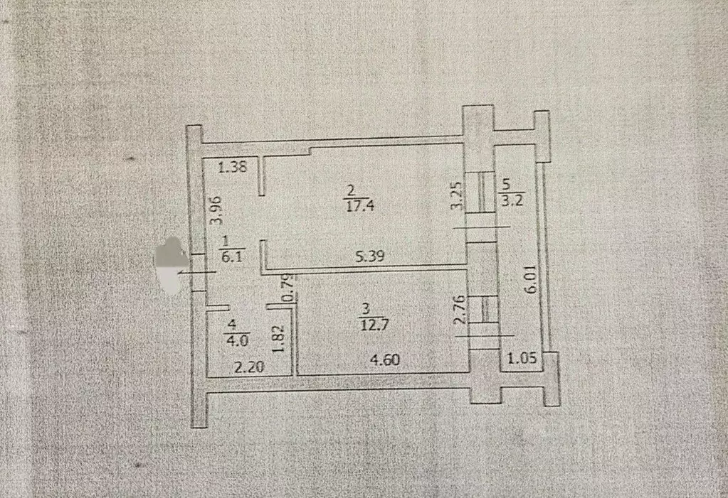1-к кв. Татарстан, Казань ул. Калинина, 69 (40.0 м) - Фото 2