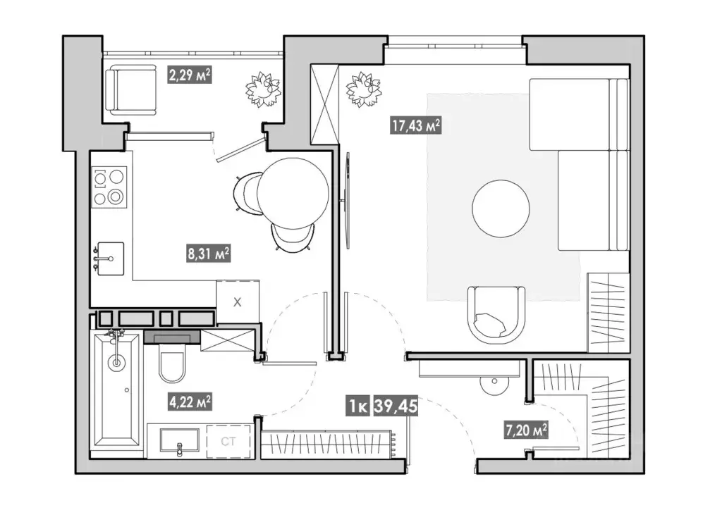 1-к кв. Приморский край, Артем  (39.45 м) - Фото 1