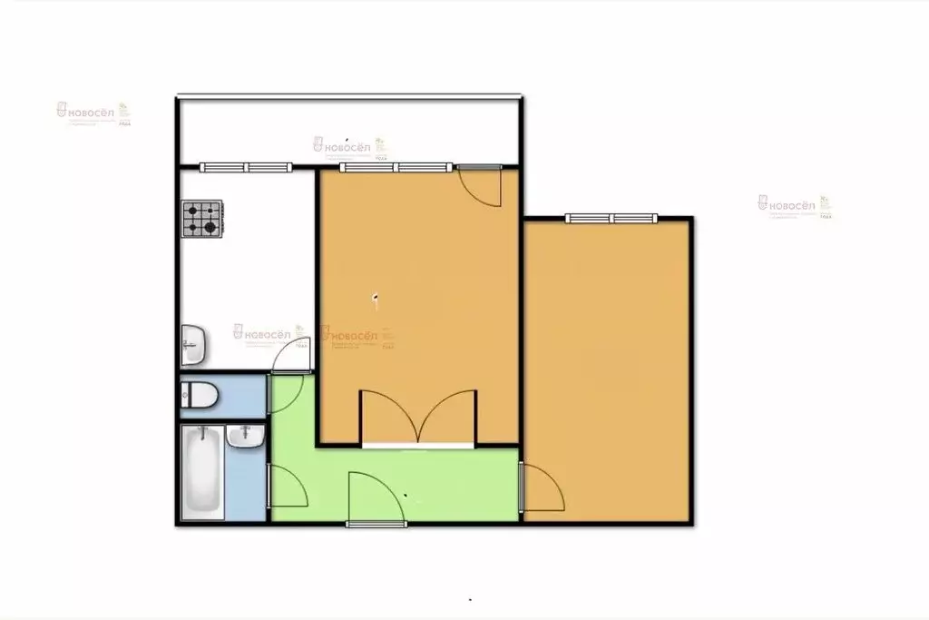 2-комнатная квартира: Екатеринбург, Билимбаевская улица, 34к4 (47 м) - Фото 1