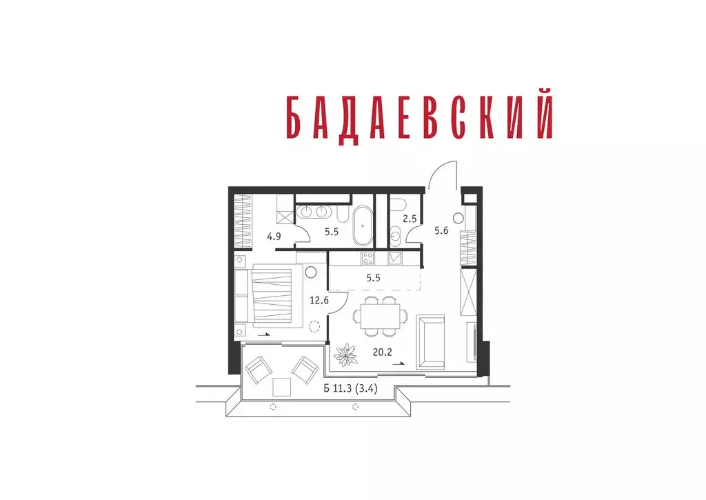 2-комнатная квартира: Москва, Кутузовский проспект, 12/1 (60.2 м) - Фото 2