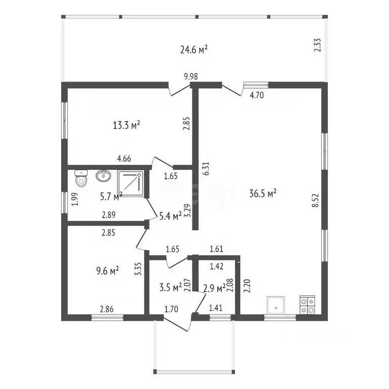 Дом в Удмуртия, Завьяловский район, д. Сизево ул. Ясная, 52 (106 м) - Фото 1