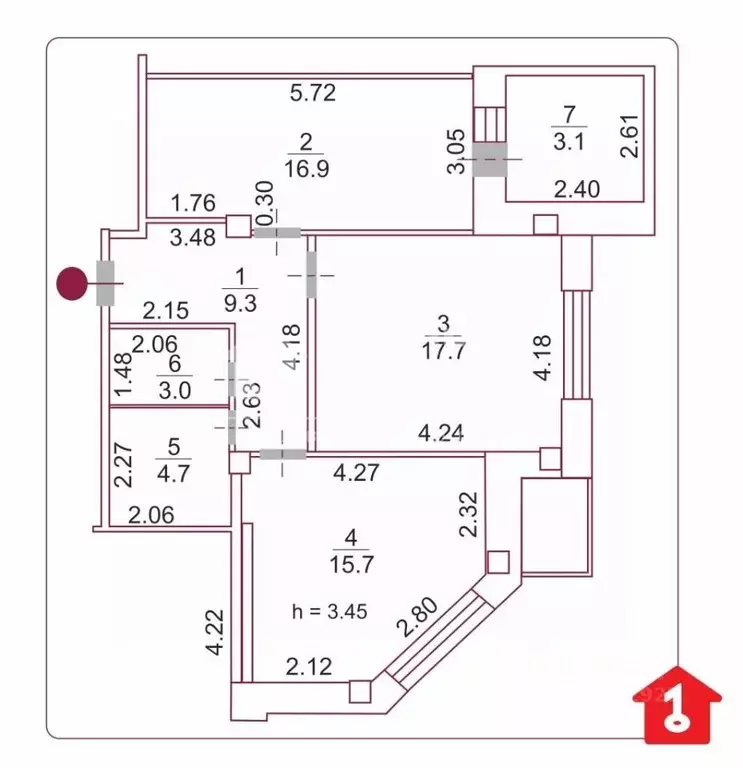 2-к кв. Омская область, Омск бул. Архитекторов, 21 (67.3 м) - Фото 1
