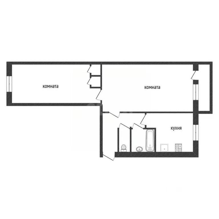 2-к кв. Ленинградская область, Кириши просп. Ленина, 17В (44.4 м) - Фото 2