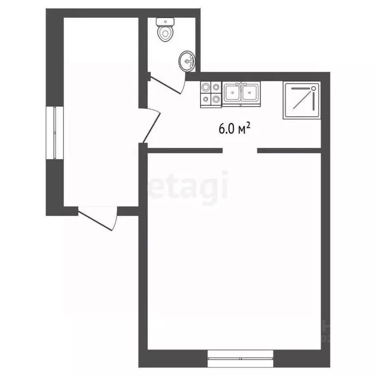 1-к кв. Костромская область, Кострома ул. Солоница, 6 (28.0 м) - Фото 1