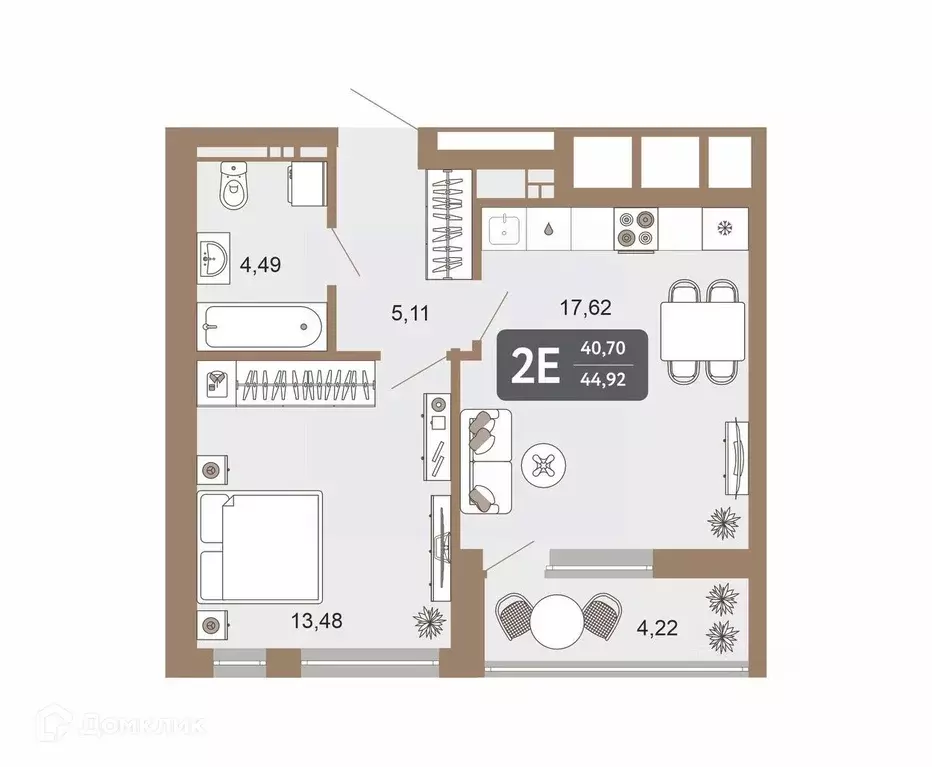 Продаётся 2-к квартира, 41.3 м - Фото 0