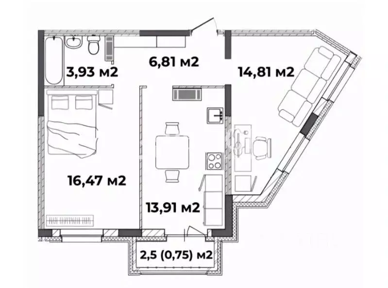 2-к кв. Ярославская область, Ярославль ул. Старая Костромская, 6 (56.9 ... - Фото 2