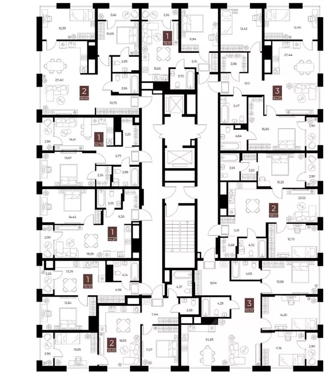 2-к кв. Рязанская область, Рязань ул. Бирюзова, 20с1 (69.41 м) - Фото 2