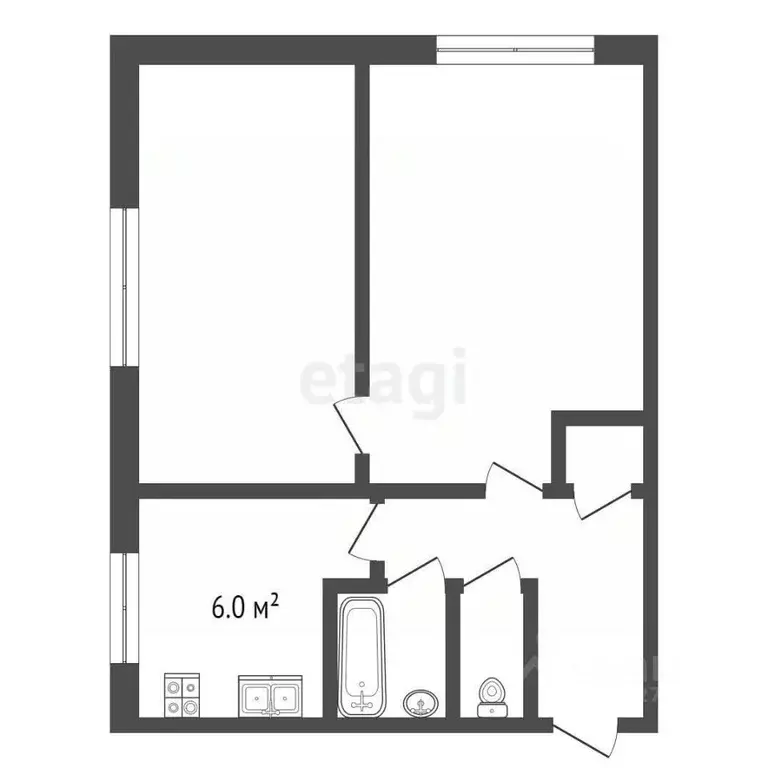2-к кв. Архангельская область, Архангельск ул. А.О. Шабалина, 30 (40.3 ... - Фото 2