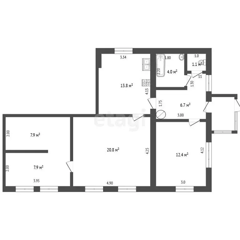 Дом в Саранск, территория Кирзавода (74.6 м) - Фото 1
