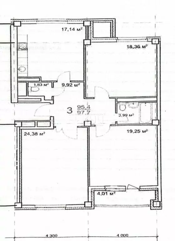 3-комнатная квартира: Нижний Новгород, Полтавская улица, 15 (97.7 м) - Фото 0