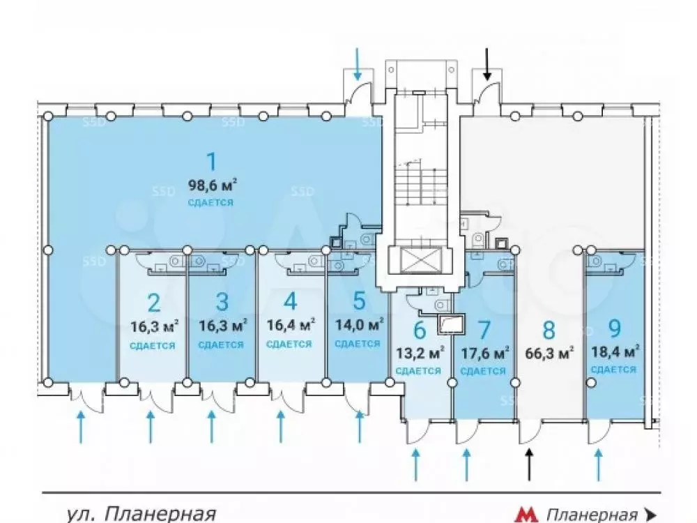 Сдам помещение свободного назначения, 63.8 м - Фото 0