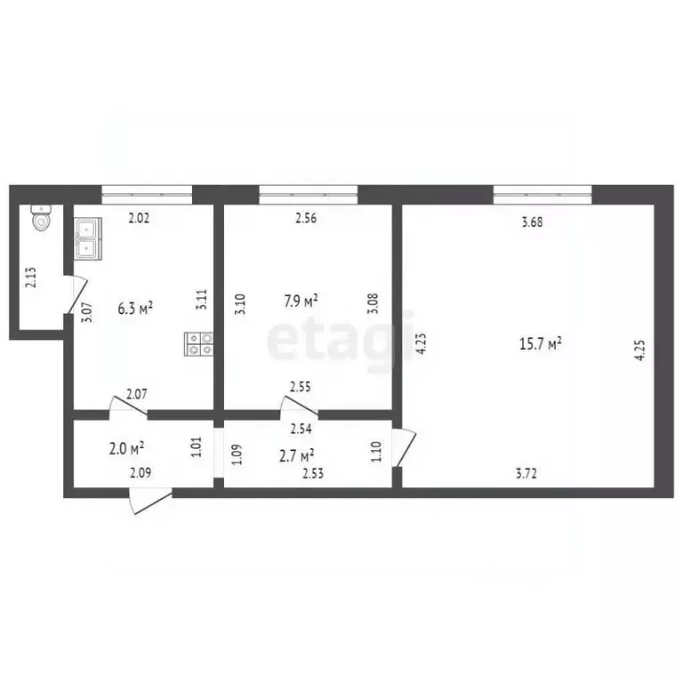 Комната Тамбовская область, Тамбов Бастионная ул., 2 (36.5 м) - Фото 1