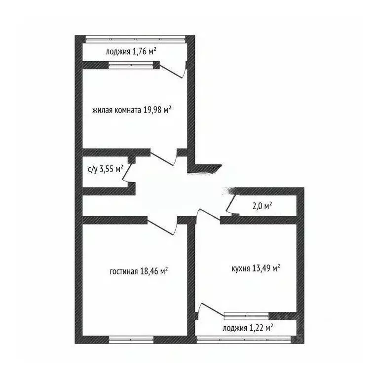 2-к кв. Краснодарский край, Краснодар Московская ул., 112 (68.9 м) - Фото 1