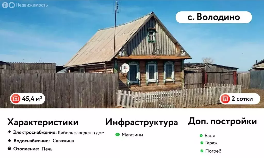 Дом в Обуховское сельское поселение, село Володинское, Заречная улица, ... - Фото 2